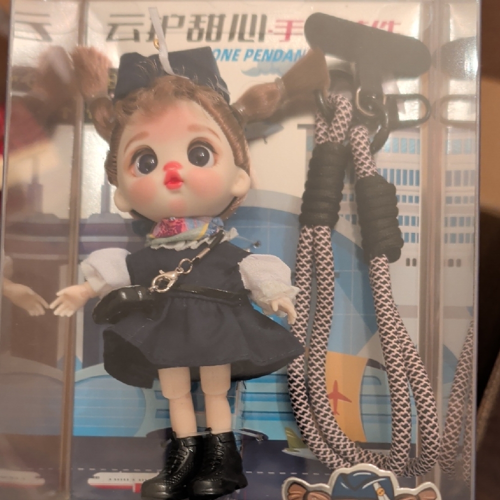 Luolifen Navy Doll Keychain with Braided Strap